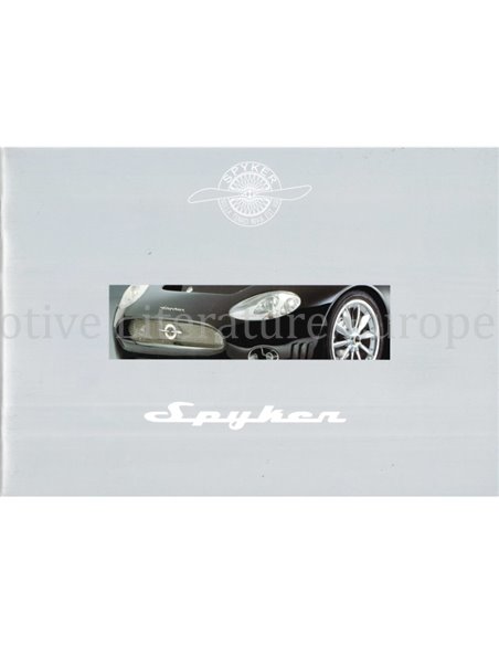 2003 SPYKER CARS BROCHURE ENGELS