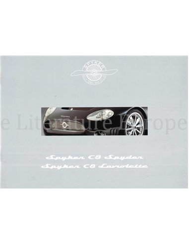 2003 SPYKER CARS C8 BROCHURE ENGELS