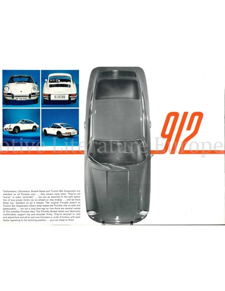 1965 PORSCHE 912 BROCHURE ENGLISH