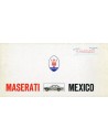 1969 MASERATI MEXICO BROCHURE