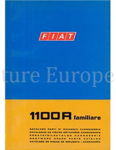 1968 FIAT 1100 R FAMILIARE SPARE PARTS BODYWORK CATALOG