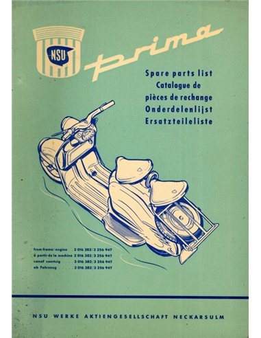 1956 NSU PRIMA ONDERDELENHANDBOEK