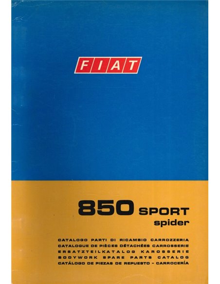 1970 FIAT 850 SPORT SPIDER BODYWORK SPARE PART CATALOG