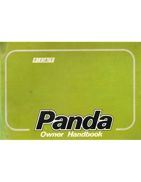1986 FIAT PANDA OWNERS MANUAL DUTCH
