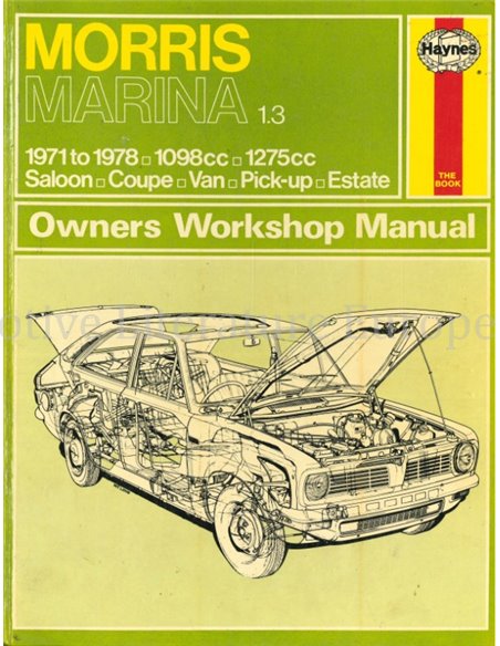 1971 -1978 MORRIS MARINA 1.3: 1098 cc | 1275 cc REPAIR MANUAL ENGLISH