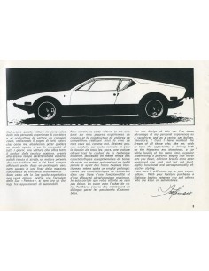 1972 DE TOMASO PANTERA INSTRUCTIEBOEKJE 2