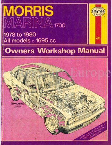 1978 -1980 MORRIS MARINA 1700 REPAIR MANUAL ENGLISH