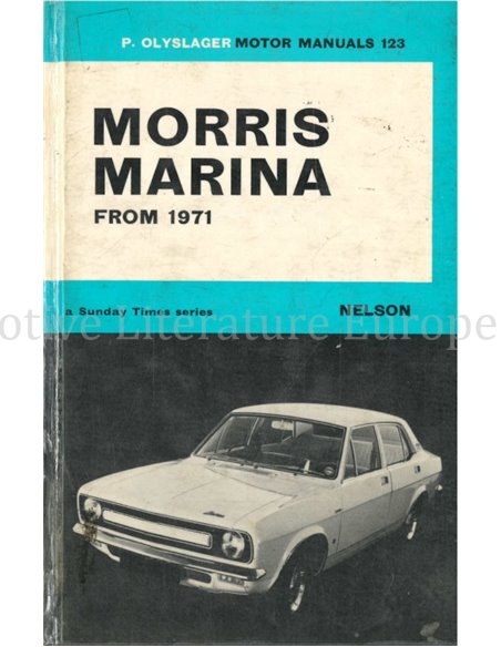 1971 -1973 MORRIS MARINA REPAIR MANUAL ENGLISH