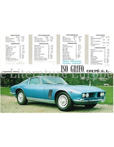 1963 ISO RIVOLTA PROGRAMM LEAFLET