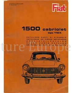 1966 FIAT 1500 CABRIOLET ONDERDELENHANDBOEK 