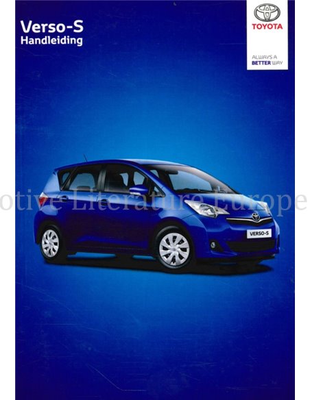 2013 TOYOTA VERSO-S INSTRUCTIEBOEKJE NEDERLANDS