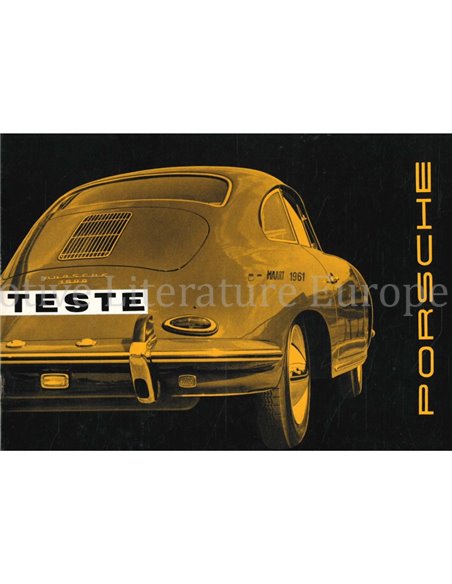 1960 PORSCHE 356 B (TESTE) BROCHURE DUITS