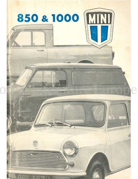 1974 AUSTIN-MORRIS MINI 850 | 1000 BETRIEBSANLEITUNG NIEDERLÄNDISCH