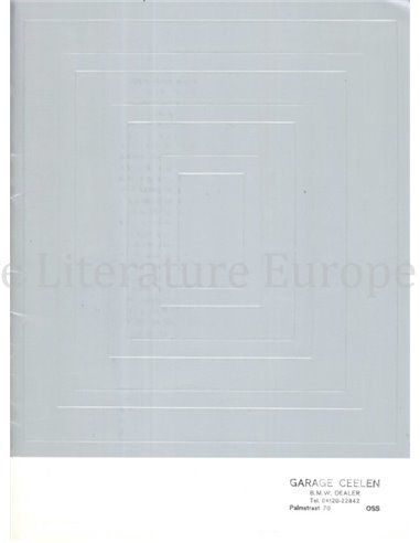 1972 BMW 3.0 CS | CSI BROCHURE NEDERLANDS