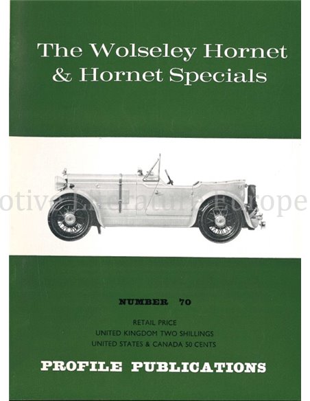 THE WOLSELEY HORNET & HORNET SPECIALS  (PROFILE PUBLICATIONS 70)