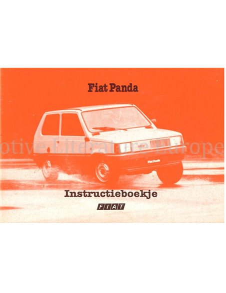1983 FIAT PANDA BETRIEBSANLEITUNG NIEDERLÄNDISCH