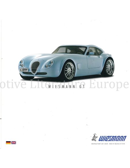 2004 WIESMANN GT BROCHURE ENGELS | DUITS
