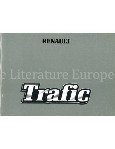 1986 RENAULT TRAFIC BETRIEBSANLEITUNG NIEDERLÄNDISCH