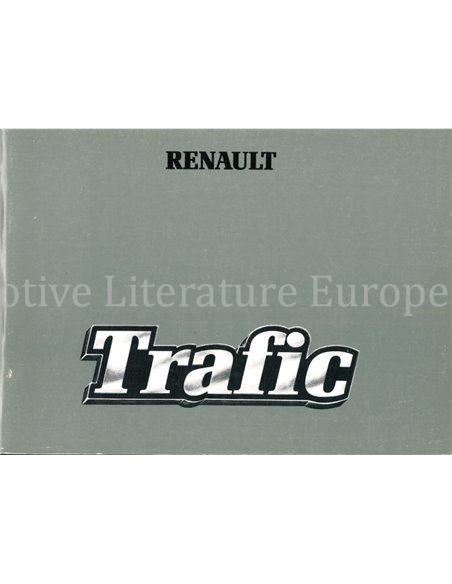 1986 RENAULT TRAFIC OWNERS MANUAL DUTCH