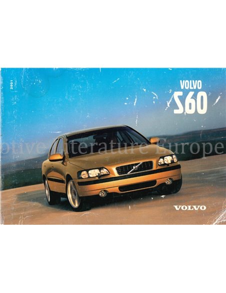 2001 VOLVO S60 INSTRUCTIEBOEKJE DEENS