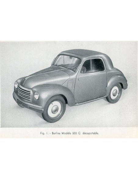 1949 FIAT 500 C INSTRUCTIEBOEKJE FRANS