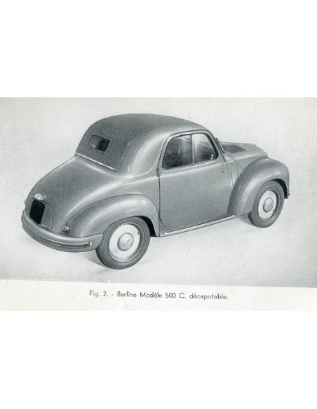 1949 FIAT 500 C INSTRUCTIEBOEKJE FRANS