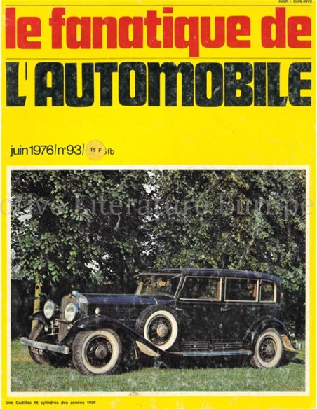 1976 L'ALBUM DU FANATIQUE DE L'AUTOMOBILE MAGAZINE 93 FRANS