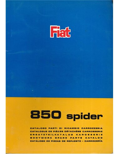 1967 FIAT 850 SPIDER CARROSSERIE ONDERDELENHANDBOEK