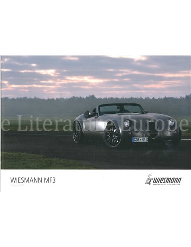 2011 WIESMANN MF3 ROADSTER BROCHURE DUITS