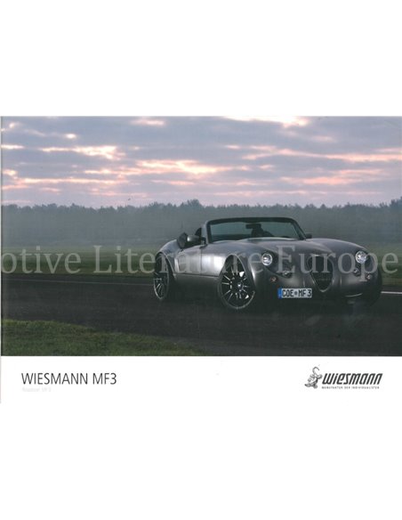 2011 WIESMANN MF3 ROADSTER BROCHURE DUITS