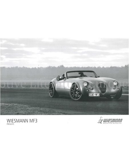 2011 WIESMANN MF3 ROADSTER PROSPEKT DEUTSCH