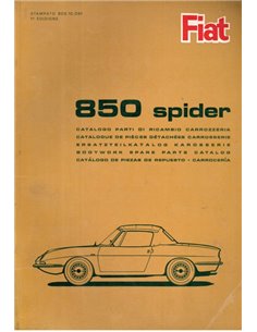 1965 FIAT 850 SPIDER CARROSSERIE ONDERDELENHANDBOEK