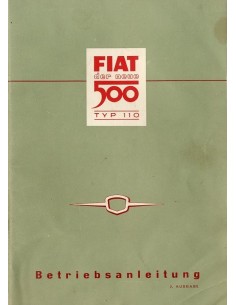 1957 FIAT 500 INSTRUCTIEBOEKJE DUITS