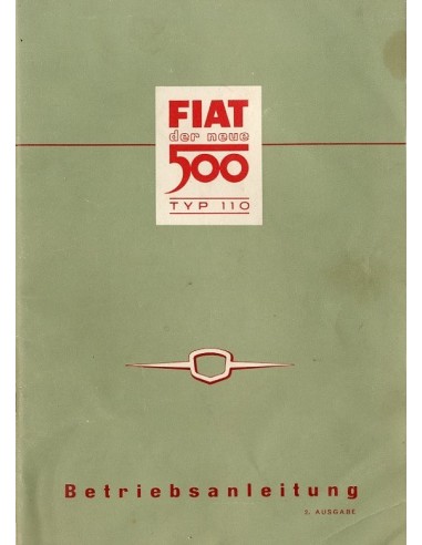 1957 FIAT 500 INSTRUCTIEBOEKJE DUITS
