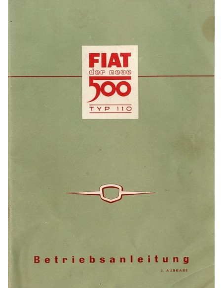 1957 FIAT 500 INSTRUCTIEBOEKJE DUITS