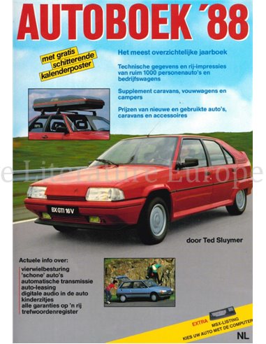 1988 AUTOBOEK JAARBOEK NEDERLANDS