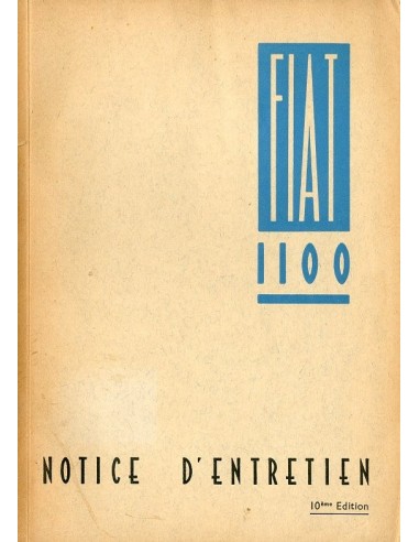 1948 FIAT 1100 INSTRUCTIEBOEKJE FRANS