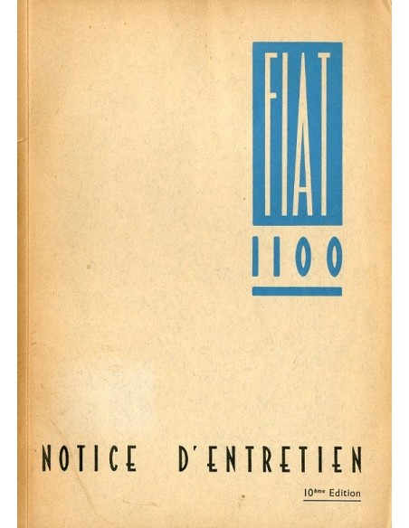 1948 FIAT 1100 INSTRUCTIEBOEKJE FRANS
