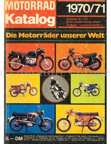 1970/1971 MOTORRAD KATALOG, JAARBOEK DUITS
