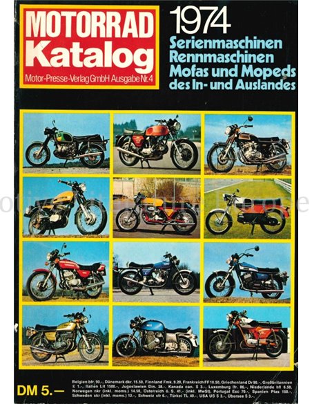 1974 MOTORRAD KATALOG, JAHRBUCH DEUTSCH