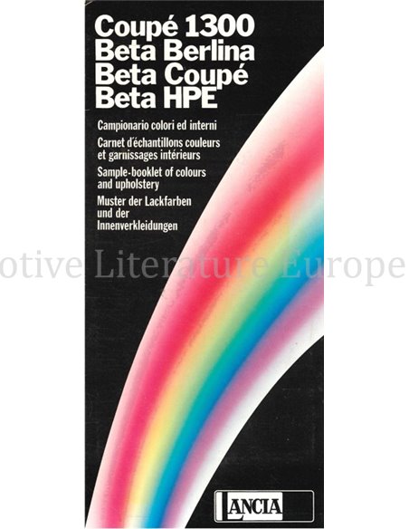 1975 LANCIA BETA COLOURS | INTERIOR BROCHURE