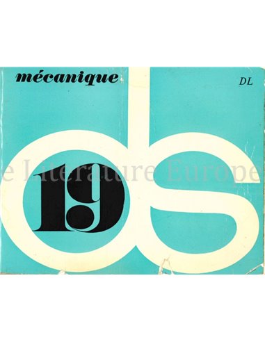 1966 CITROEN DS 19 MECHANIQUE OWNERS MANUAL FRENCH
