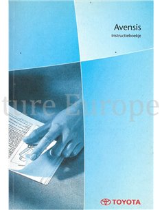 2003 TOYOTA AVENSIS OWNERS MANUAL DUTCH