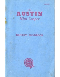 1962 AUSTIN MINI COOPER INSTRUCTIEBOEKJE ENGELS