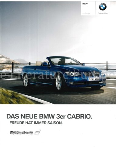 2010 BMW 3 SERIE CABRIOLET BROCHURE NEDERLANDS