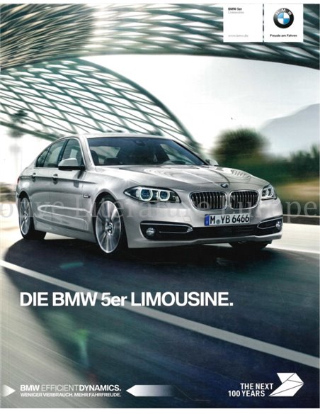 2016 BMW 5 SERIE SEDAN BROCHURE DUITS