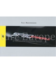 2022 FERRARI SF90 STRADALE OWNERS MANUAL ITALIAN
