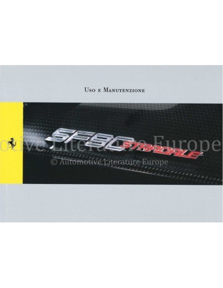 2022 FERRARI SF90 STRADALE OWNERS MANUAL ITALIAN