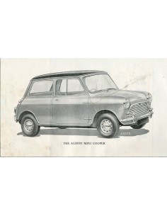 1962 AUSTIN MINI COOPER INSTRUCTIEBOEKJE ENGELS 2