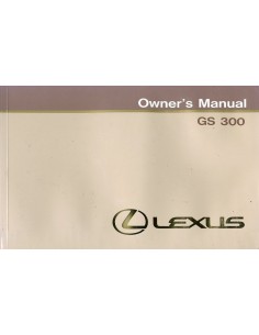 1994 LEXUS GS 300 INSTRUCTIEBOEKJE ENGELS